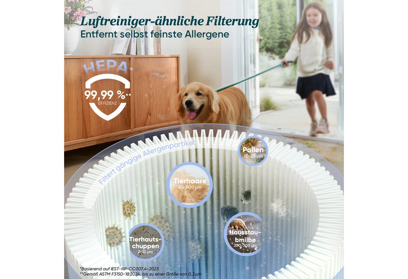 Levoit Akku-Bodenstaubsauger LVAC-300 Plus, 240 W, beutellos, 99,99% HEPA-Filtration, Anti-Tangle, LED-Display, bis zu 60 Minuten – Bild 4 von 5