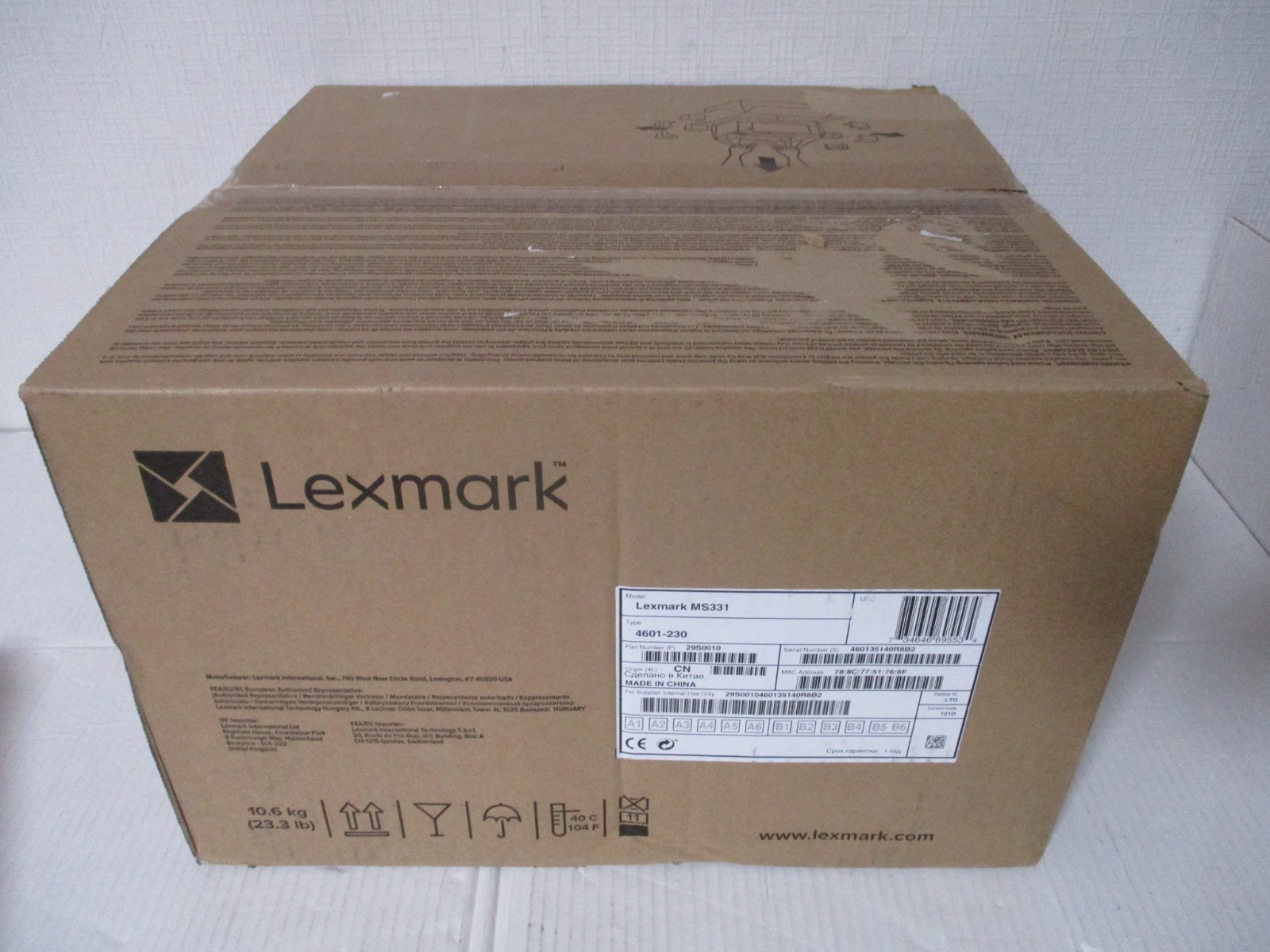 Lexmark MS331dn MS331dn Schwarzweiß Laserdrucker USB GLAN 29S0010 Drucker