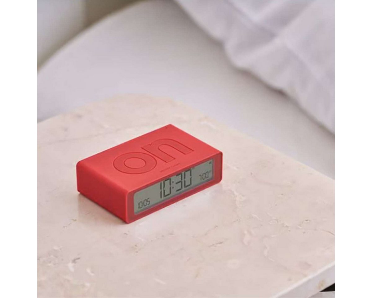 Lexon Quarzwecker LR158R4 Digitalwecker Flip Mini Rot – Bild 3 von 4