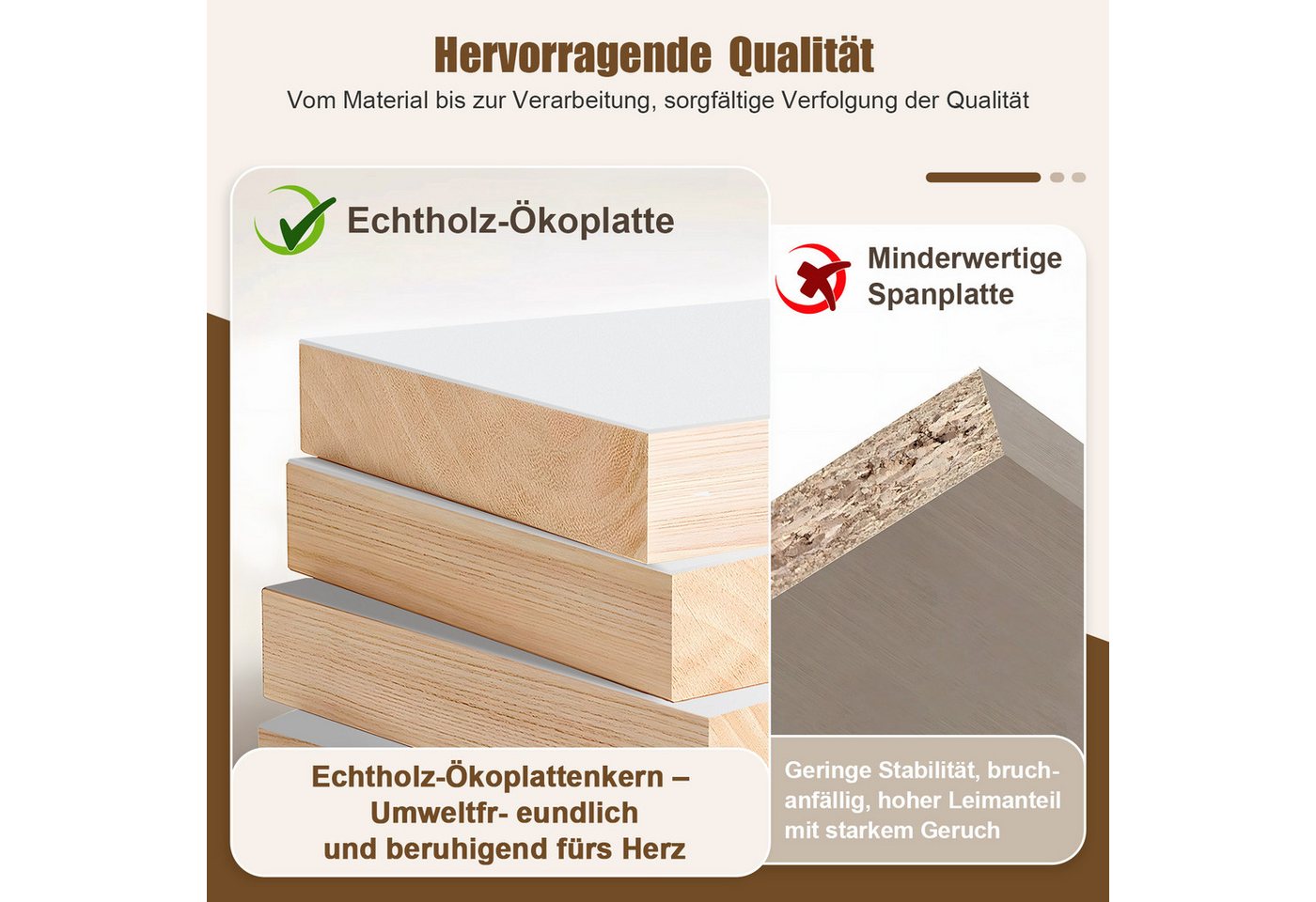 Lexzurn Kommode mit 3/5/6/8 Schubladen, Flur Kommode, Schubladenschrank (Moderne, schlichte Kommode, geeignet für Schlafzimmer, Wohnzimmer, Flur und Arbeitszimm – Bild 2 von 5
