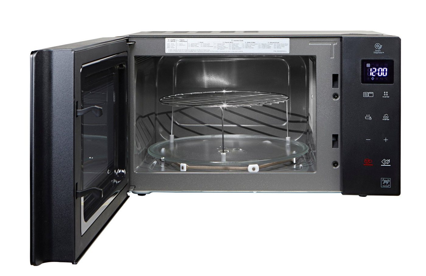 LG Mikrowelle MH 6535 GIS, (25 L, 1000 Watt) mit Quarzgrill, Smart Inverter Technologie & EasyClean, Grill, 25 l, echte Glasfront – Bild 3 von 5