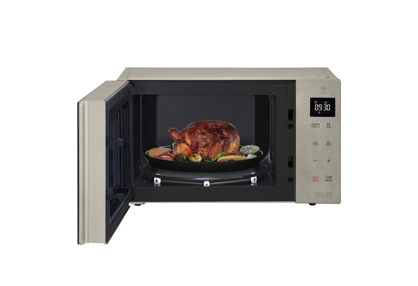 LG Mikrowelle MH 6535 NBS, (25 L, 1000 Watt) mit Quarzgrill, Smart Inverter Technologie & EasyClean, Grill, 25 l, echte Glasfront – Bild 3 von 5