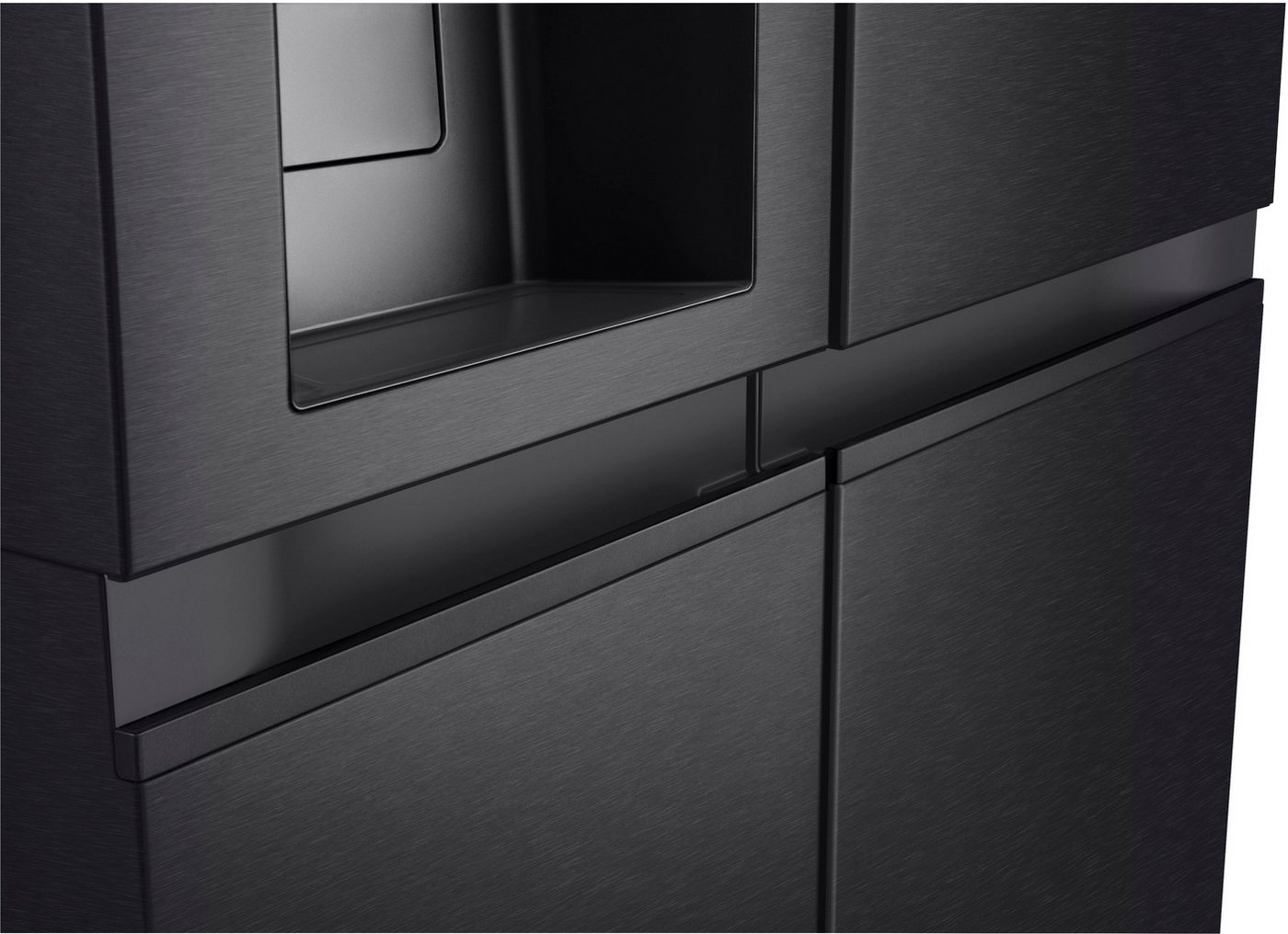 LG Side-by-Side GSLE81EPBD, 179 cm hoch, 91,3 cm breit, Wasser-/Eis-/Crushed Ice-Spender, Wassertank, Door Cooling+ – Bild 4 von 5
