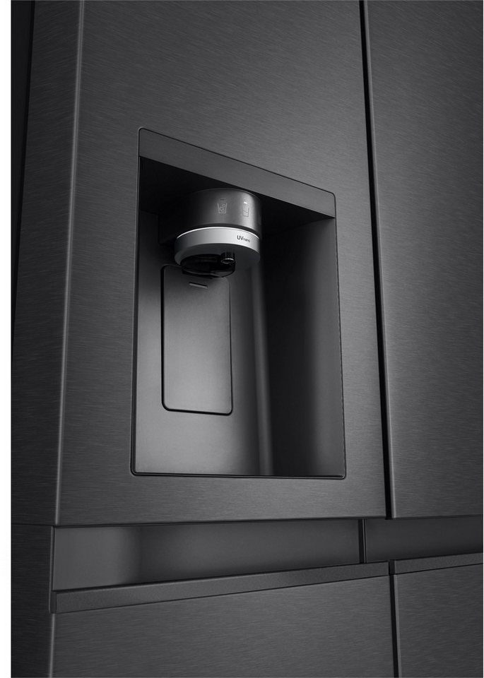 LG Side-by-Side GSLE81EPBD, 179 cm hoch, 91,3 cm breit, Wasser-/Eis-/Crushed Ice-Spender, Wassertank, Door Cooling+ – Bild 5 von 5
