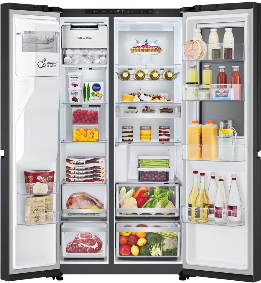 LG Side-by-Side X-Serie GSXB90EVDD, 179 cm hoch, 91,3 cm breit, InstaView®: zweimal klopfen, reinschauen! Craft Ice Eiskugeln – Bild 5 von 5
