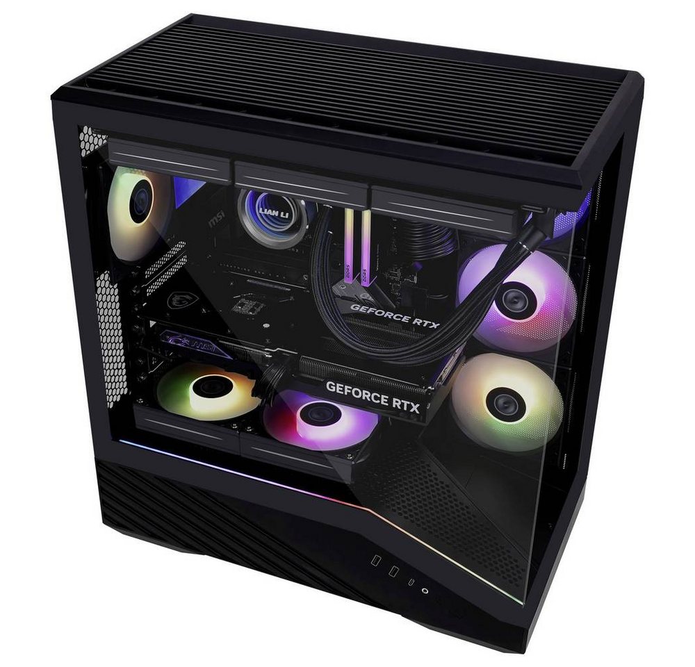 Lian Li PC-Gehäuse Vector V100 Midi-Tower PC-Gehäuse, Gehäuse, Gaming-Gehäuse Schwarz – Bild 4 von 5