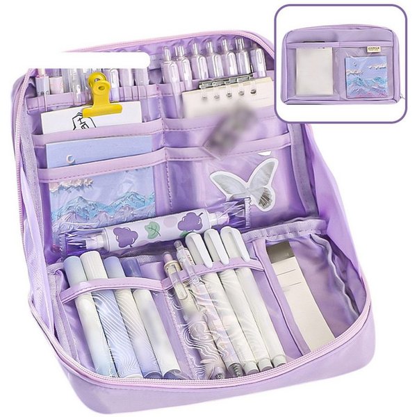 LIANNA Federmäppchen Federmäppchen Federmäppchen, Schreibwaren Schreibtisch Organizer, (Set, 1-tlg., Künstlerbedarf und kleinen Accessoires), Große Kapazität fü