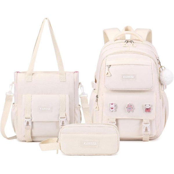 LIANNA Schulrucksack 3-teiliger Mädchen Schulrucksack, leicht, wasserabweisend (Set, 3-teiliger Mädchen Schulrucksack, leicht, wasserabweisend)