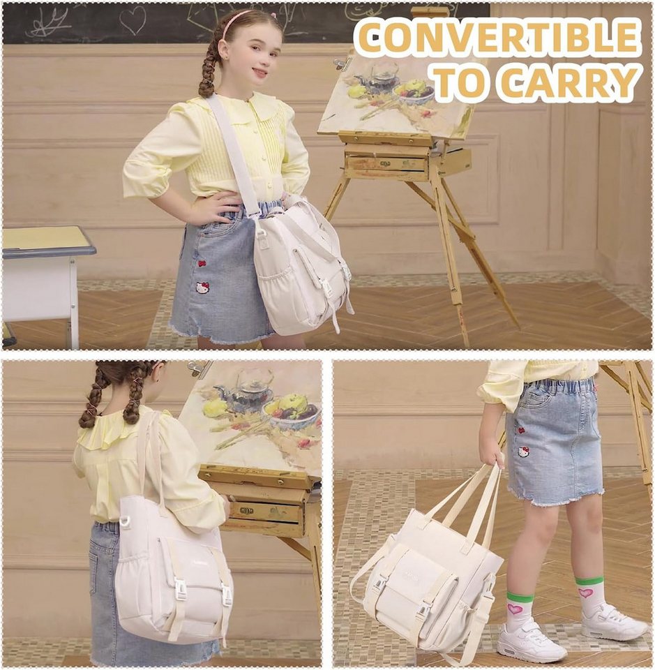 LIANNA Schulrucksack 3-teiliger Mädchen Schulrucksack, leicht, wasserabweisend (Set, 3-teiliger Mädchen Schulrucksack, leicht, wasserabweisend) – Bild 5 von 5