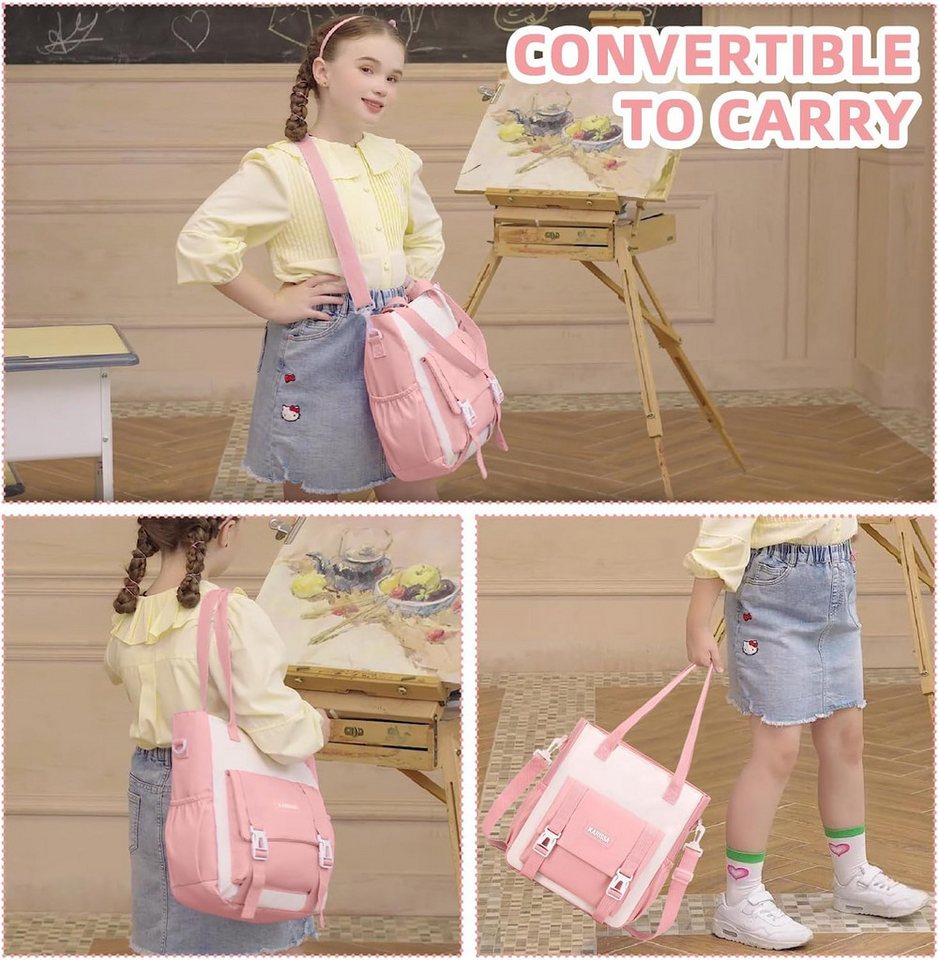 LIANNA Schulrucksack 3-teiliger Mädchen Schulrucksack, leicht, wasserabweisend (Set, 3-tlg., 3-teiliger Mädchen Schulrucksack, leicht, wasserabweisend) – Bild 5 von 5