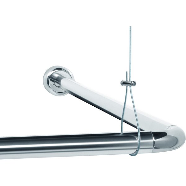 Libaro Duschvorhang stange Duschstange L-Form & U-Form Duschvorhangstange Badewanne Breite 160 cm, Universal-Set Duschvorhangstangen Badewannen Eck-Duschen L & 