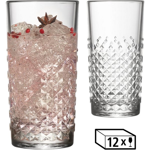 LIBBEY Gläser-Set Beverage Glas -OCULAR-, 473 ml, Ø 8 cm, H: 15,5 cm, 12er Set, 12-tlg., Glas, hochwertig verarbeitet, im modernen Design