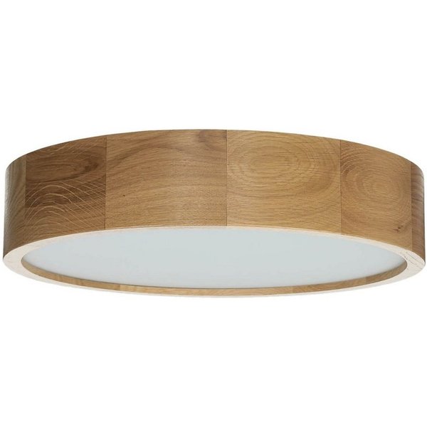 Licht-Erlebnisse Deckenleuchte ARBARO, ohne Leuchtmittel, Moderne Deckenbeleuchtung Holz Eiche rund blendarm Flur Deckenlampe