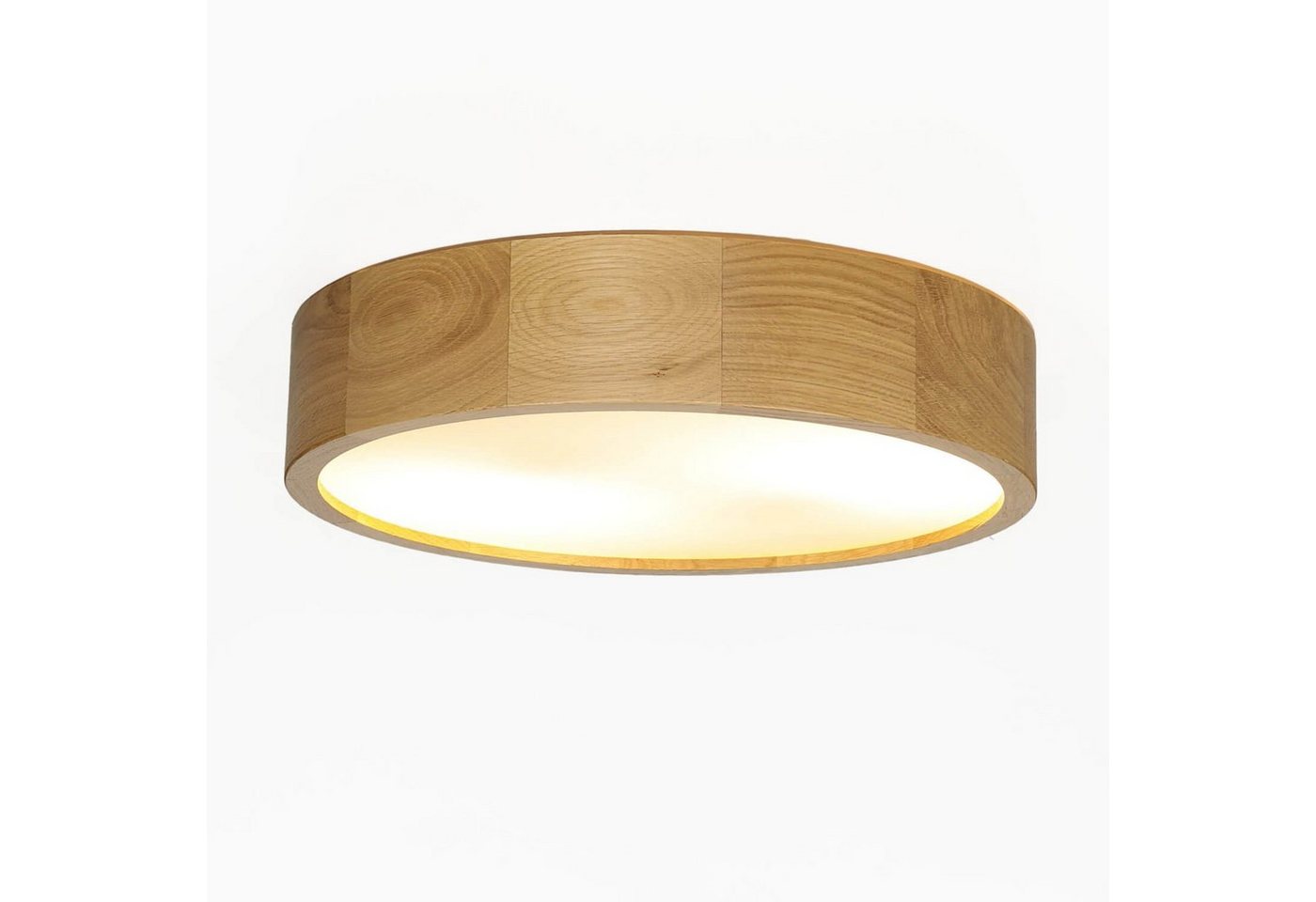 Licht-Erlebnisse Deckenleuchte ARBARO, ohne Leuchtmittel, Moderne Deckenbeleuchtung Holz Eiche rund blendarm Flur Deckenlampe – Bild 3 von 5