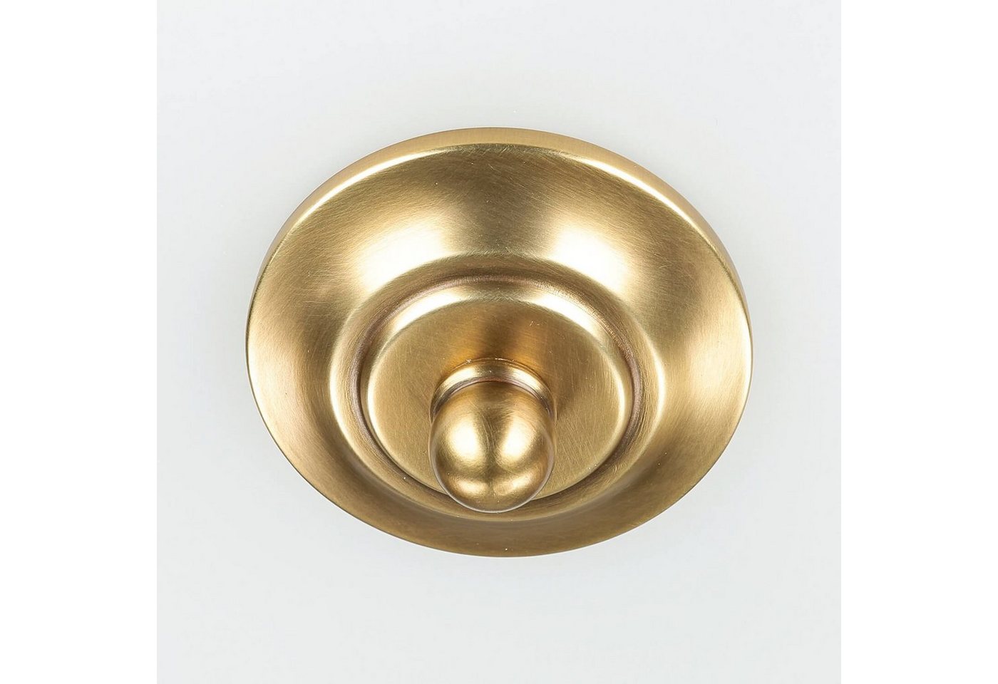 Licht-Erlebnisse Deckenleuchte ASPERO, ohne Leuchtmittel, Deckenlampe Glas Metall in Messing antik Creme 3x E27 Ø42cm Jugendstil – Bild 3 von 5