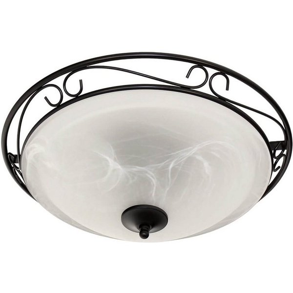 Licht-Erlebnisse Deckenleuchte ATHEN, ohne Leuchtmittel, Deckenlampe Landhausstil rustikal rund E27 Lampe