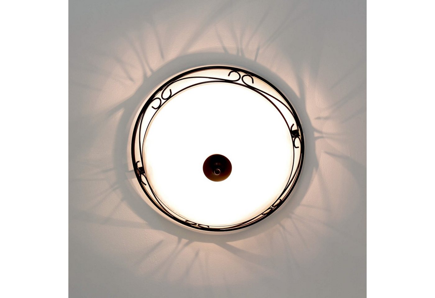 Licht-Erlebnisse Deckenleuchte ATHEN, ohne Leuchtmittel, Deckenlampe Landhausstil rustikal rund E27 Lampe – Bild 3 von 5