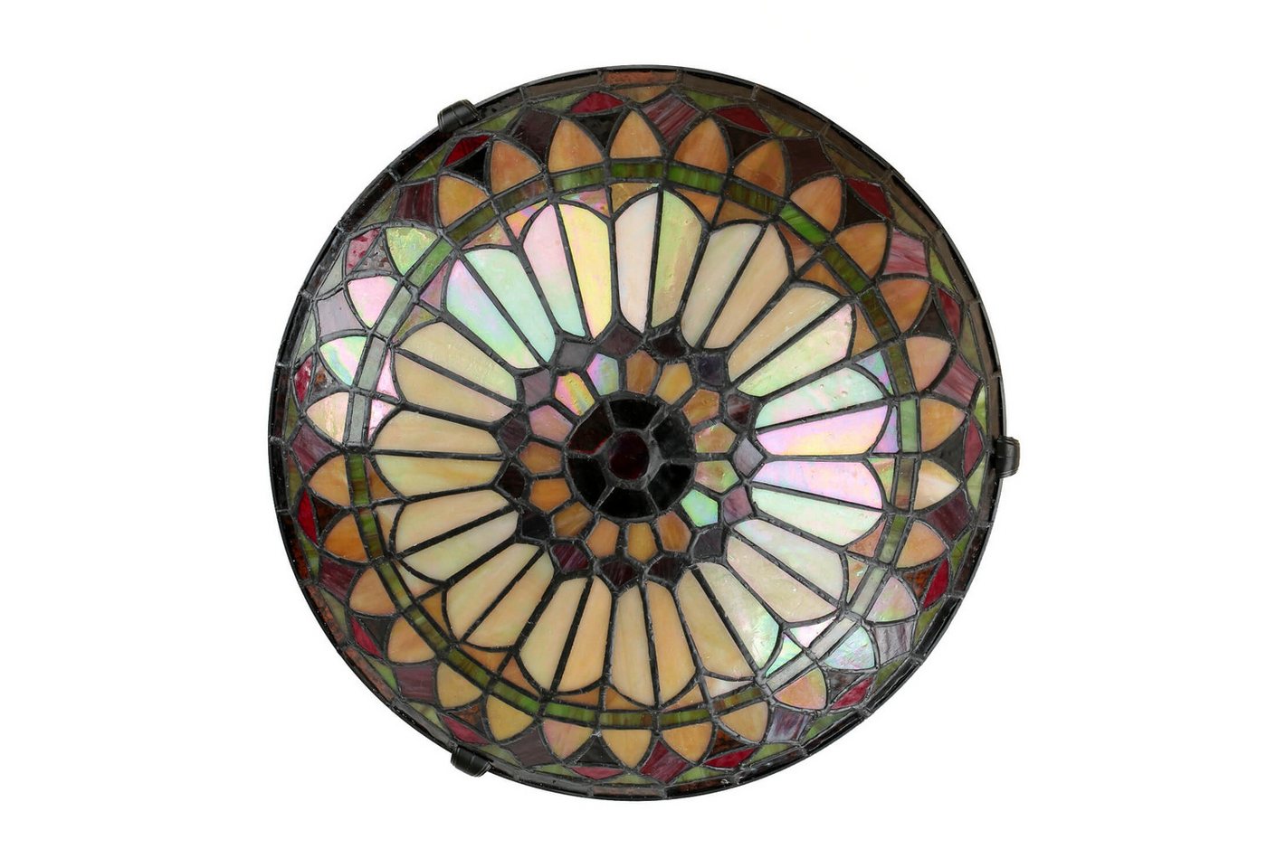 Licht-Erlebnisse Deckenleuchte FARFALLA 10, ohne Leuchtmittel, Deckenlampe Gelb Bronze E27 Glas Metall Tiffany Stil Beleuchtung – Bild 3 von 5