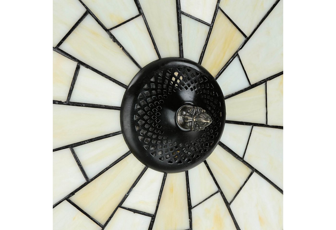 Licht-Erlebnisse Deckenleuchte NEW YORK, ohne Leuchtmittel, Deckenlampe Glas Metall Tiffany Stil E14 Beleuchtung Wohnzimmer – Bild 4 von 5