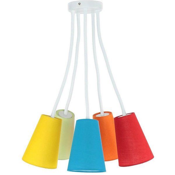Licht-Erlebnisse Deckenleuchte WIRE, ohne Leuchtmittel, Deckenlampe Bunt flexible Arme stylisch Kinderzimmer Lampe