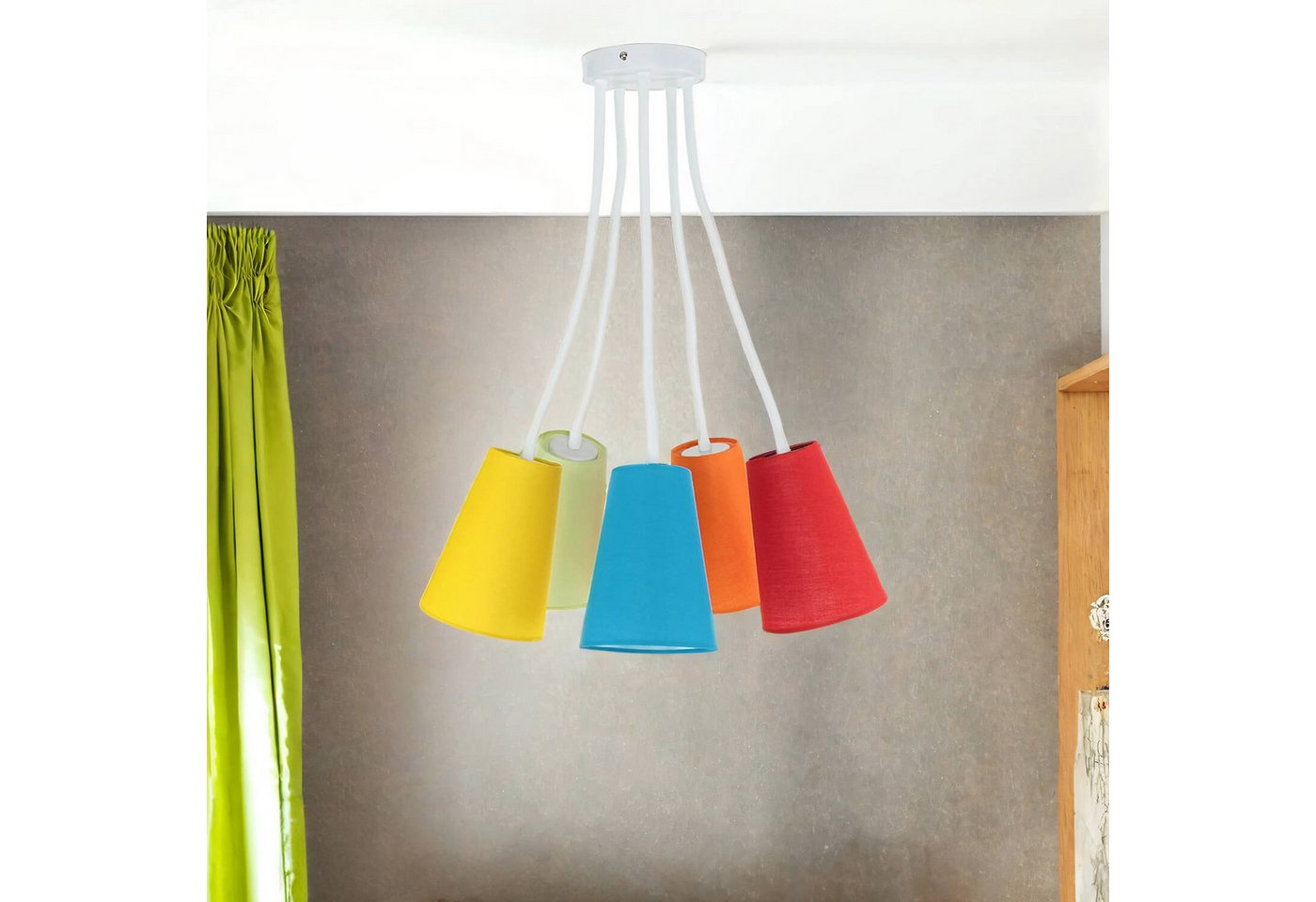 Licht-Erlebnisse Deckenleuchte WIRE, ohne Leuchtmittel, Deckenlampe Bunt flexible Arme stylisch Kinderzimmer Lampe – Bild 3 von 5