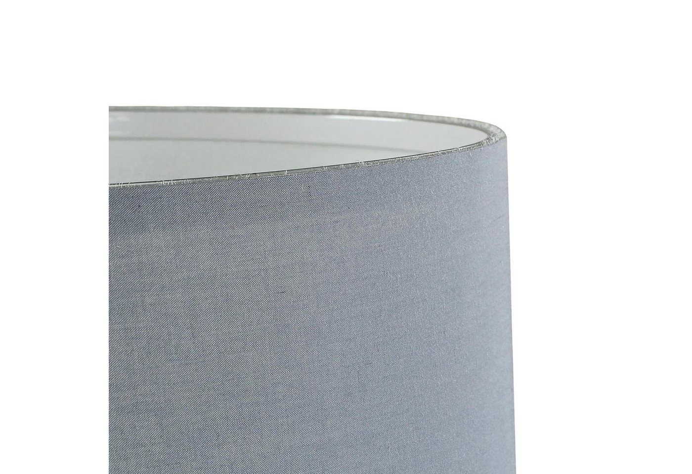 Licht-Erlebnisse Lampenschirm BASIC, Mit Klettverschluss Adapter für E14 E27 Ø 25 cm Grau Stoff – Bild 2 von 5