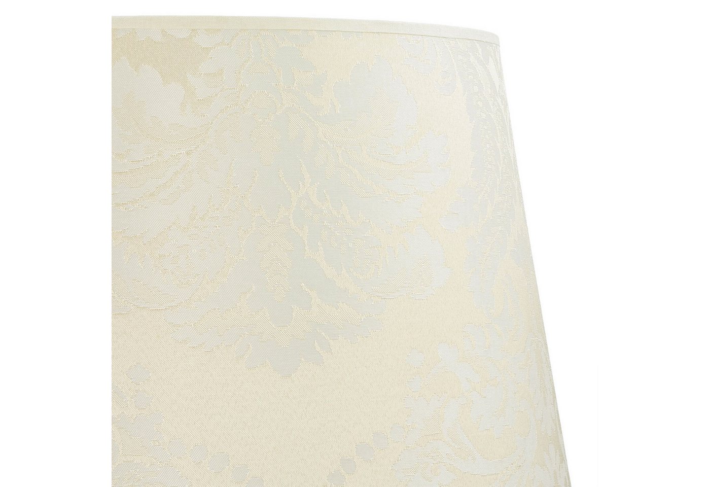 Licht-Erlebnisse Lampenschirm WILLOW, Stoffschirm konisch Ø 38 cm für Stehlampe E27 in Creme glänzend – Bild 3 von 5