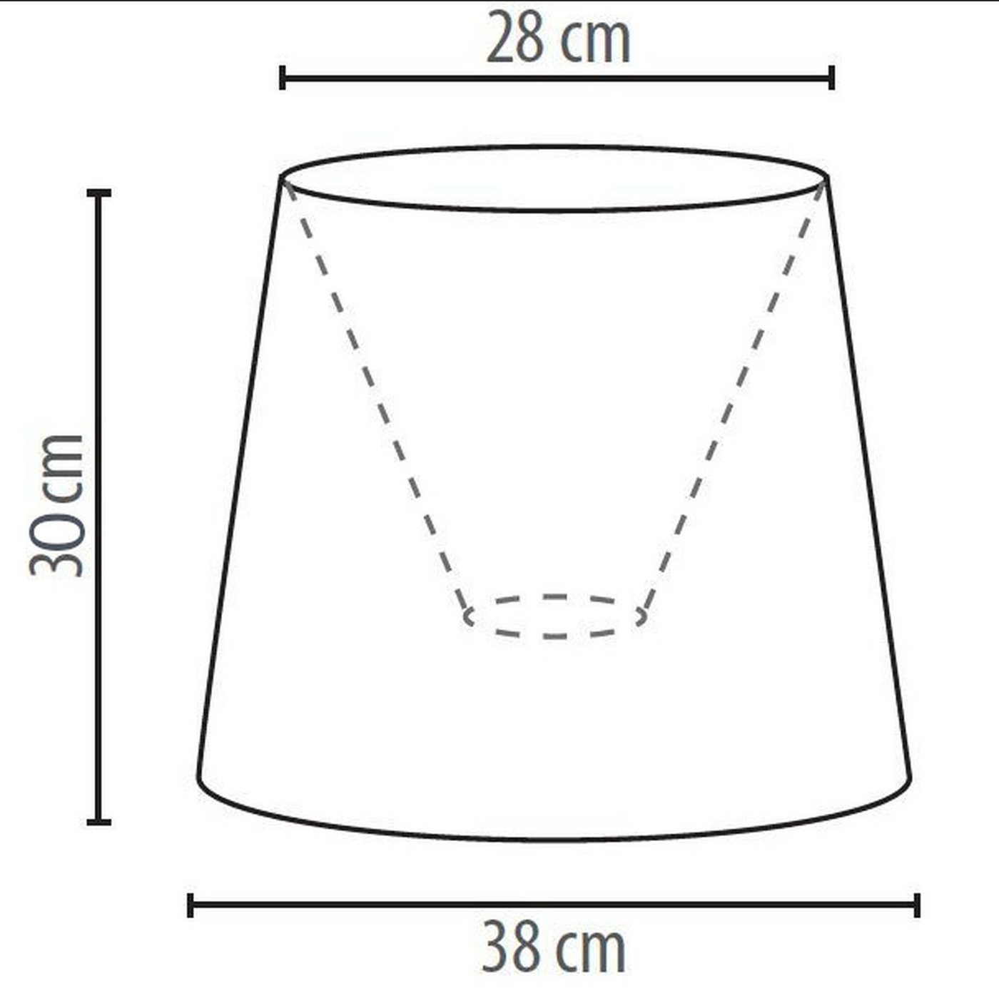 Licht-Erlebnisse Lampenschirm WILLOW, Stoffschirm konisch Ø 38 cm für Stehlampe E27 in Creme glänzend – Bild 4 von 5