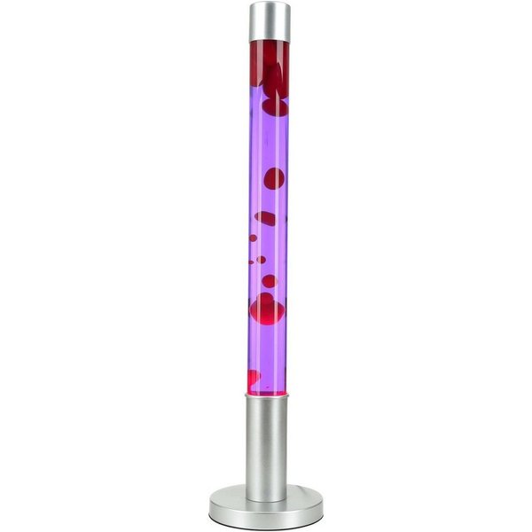 Licht-Erlebnisse Lavalampe ALAN, Retro Stehleuchte Wohnzimmer Rot Lila Stehlampe