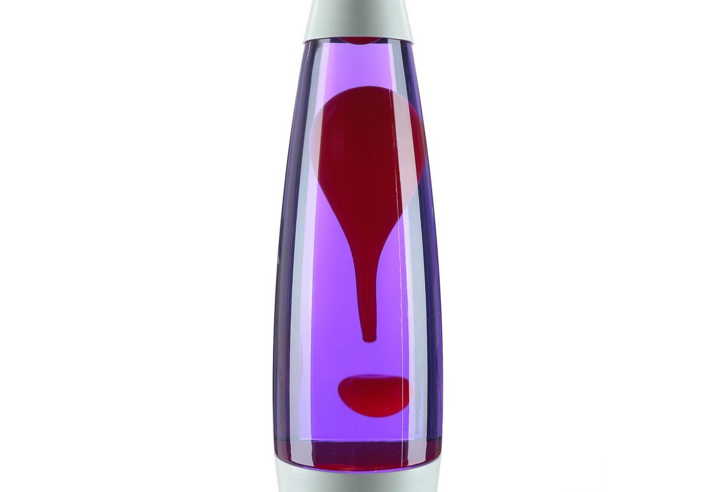 Licht-Erlebnisse Lavalampe ROXY, Warmweiß, Weiß Lila Rot Retro Design 40 cm hoch Tischleuchte – Bild 3 von 5
