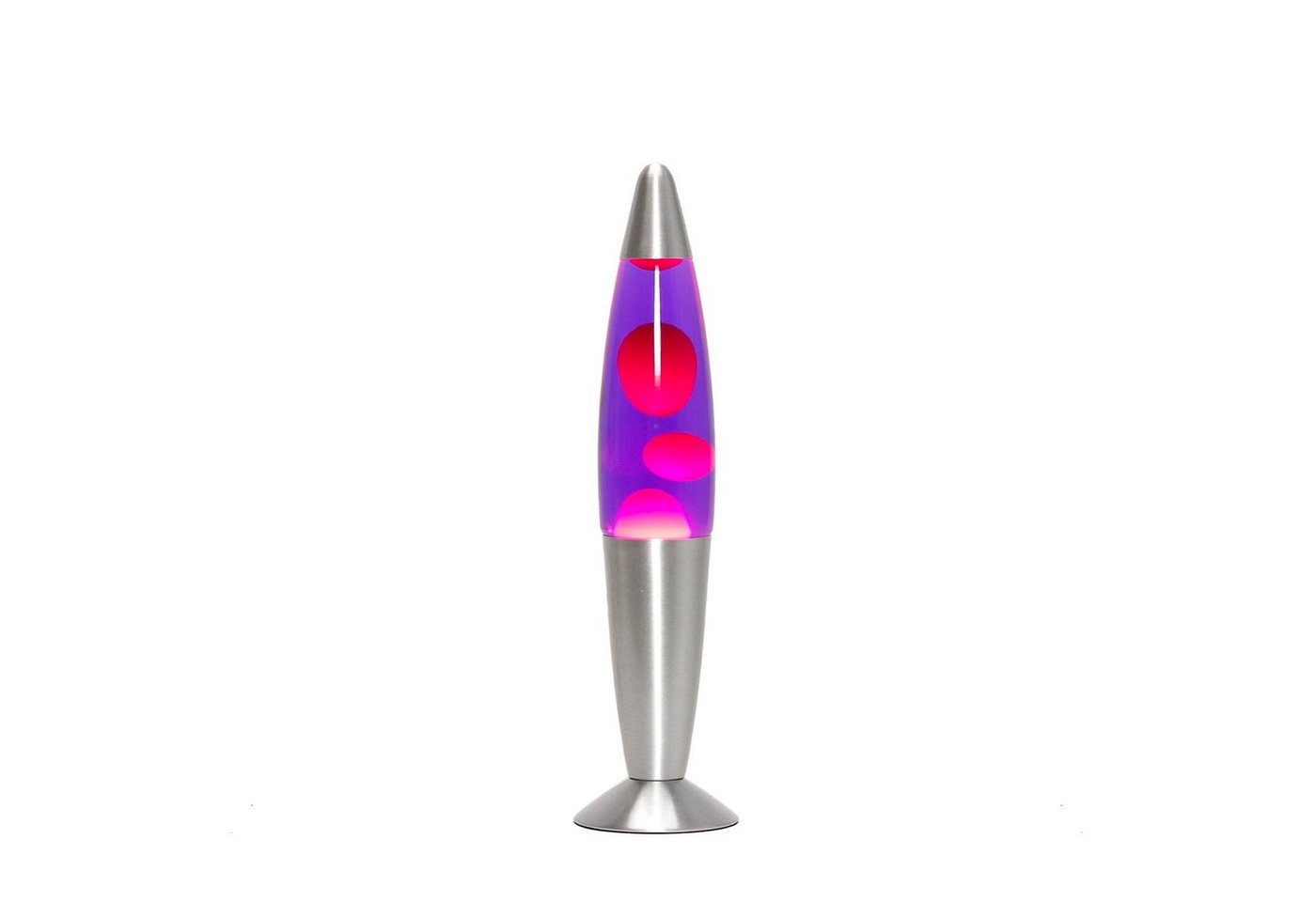 Licht-Erlebnisse Lavalampe TIMMY, Warmweiß, Retro Lampe Tisch Lila Rot dekorative Tischleuchte – Bild 3 von 5
