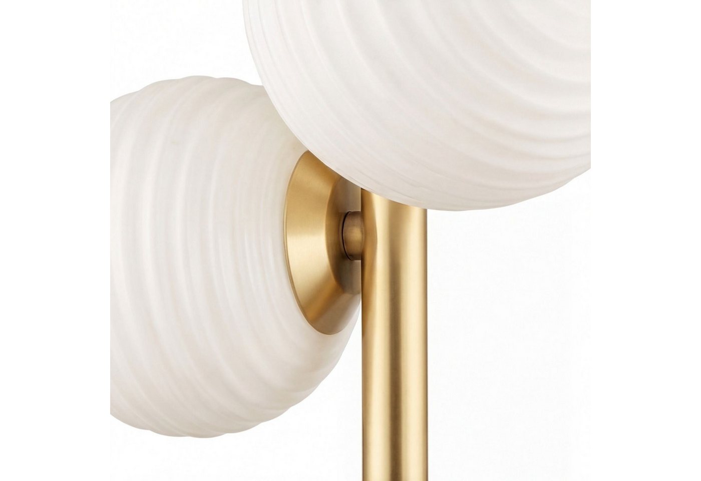 Licht-Erlebnisse Pendelleuchte EINKON, ohne Leuchtmittel, Glas Metall Gold Weiß B:32,5 cm 3-flammig H: max. 150 cm E27 Esstisch – Bild 5 von 5