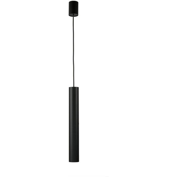 Licht-Erlebnisse Pendelleuchte EYE, ohne Leuchtmittel, Zylinder schmal Ø 5,5 cm Metall Schwarz höhenverstellbar GU10