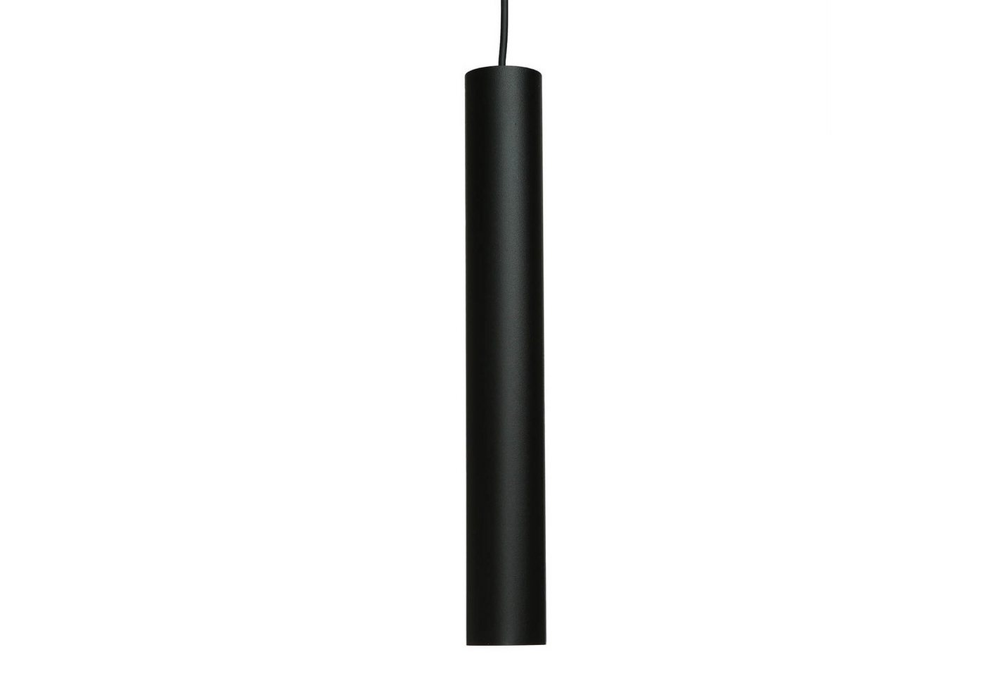 Licht-Erlebnisse Pendelleuchte EYE, ohne Leuchtmittel, Zylinder schmal Ø 5,5 cm Metall Schwarz höhenverstellbar GU10 – Bild 3 von 5
