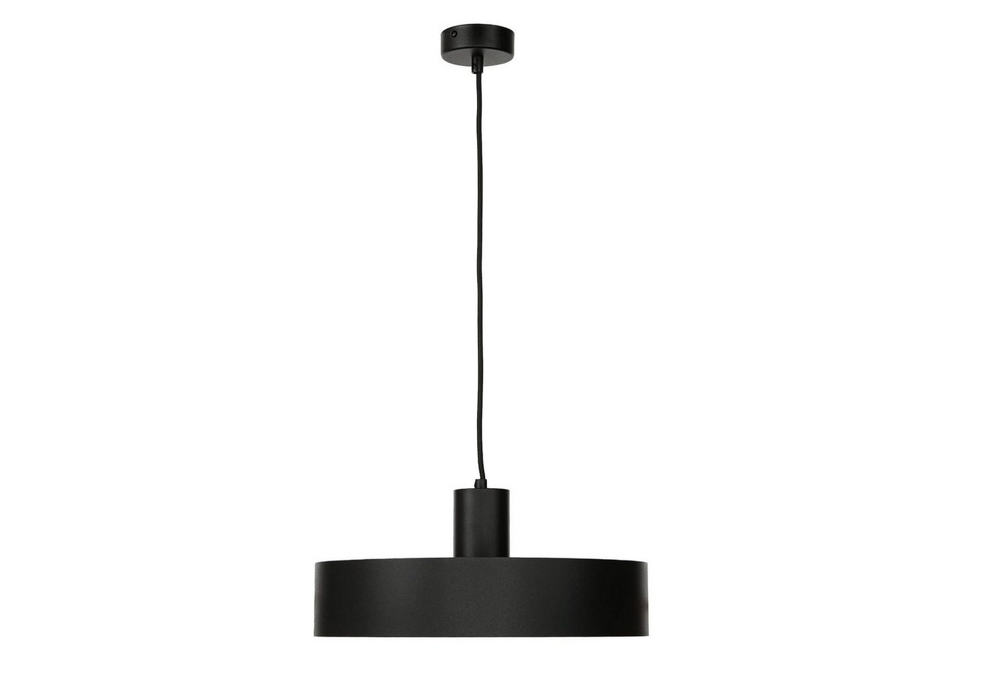 Licht-Erlebnisse Pendelleuchte RIF, ohne Leuchtmittel, Runde Hängelampe retro matt Schwarz flexibel Wohnzimmer Pendelleuchte – Bild 3 von 5