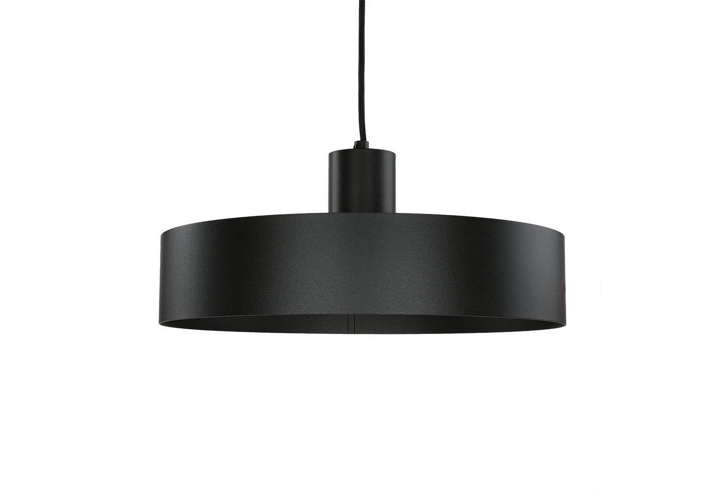 Licht-Erlebnisse Pendelleuchte RIF, ohne Leuchtmittel, Runde Hängelampe retro matt Schwarz flexibel Wohnzimmer Pendelleuchte – Bild 4 von 5