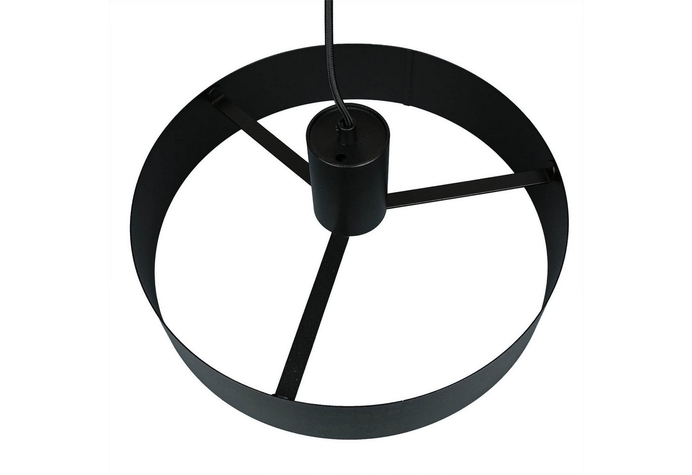 Licht-Erlebnisse Pendelleuchte RIF, ohne Leuchtmittel, Runde Hängelampe retro matt Schwarz flexibel Wohnzimmer Pendelleuchte – Bild 5 von 5