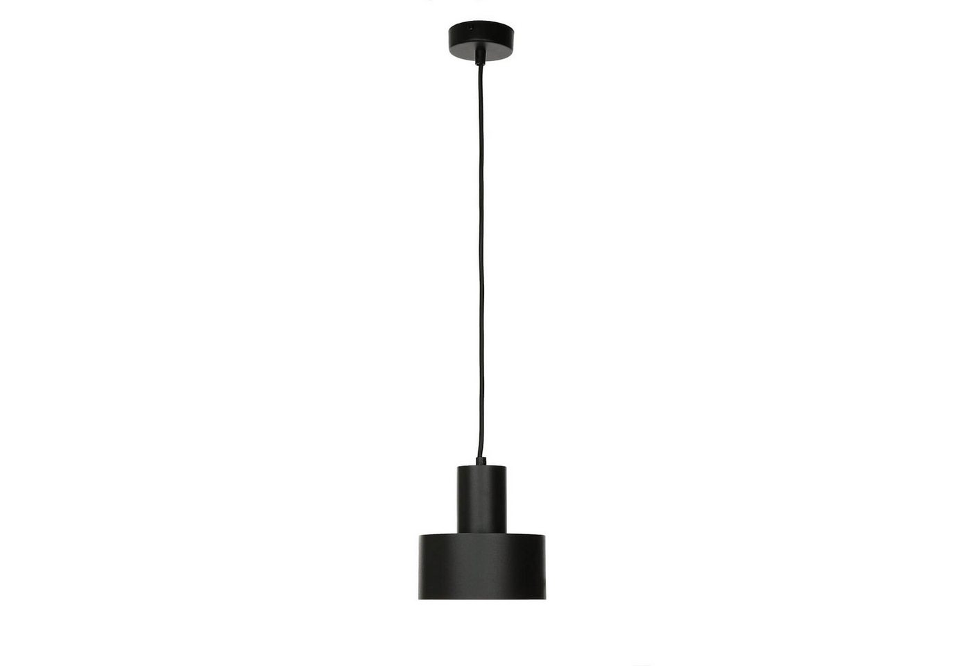 Licht-Erlebnisse Pendelleuchte RIF, ohne Leuchtmittel, 1-flammig Schwarz Metall Ø 15 cm E27 höhenverstellbar – Bild 3 von 5