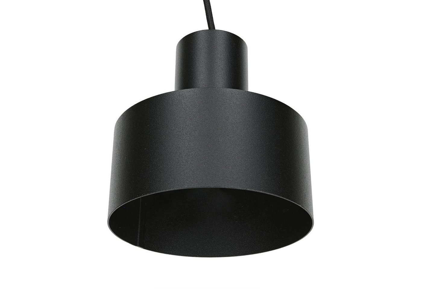 Licht-Erlebnisse Pendelleuchte RIF, ohne Leuchtmittel, 1-flammig Schwarz Metall Ø 15 cm E27 höhenverstellbar – Bild 4 von 5