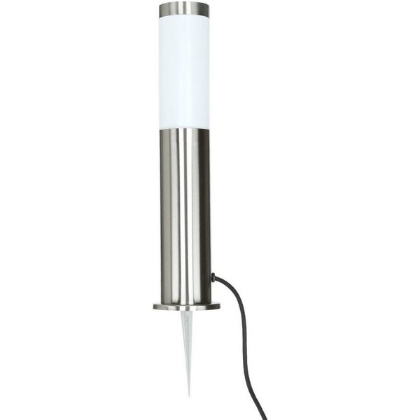 Licht-Erlebnisse Pollerleuchte BRIGHTON, ohne Leuchtmittel, Wegeleuchte Edelstahl Außenleuchte Kabel Schalter Hof Garten Lampe