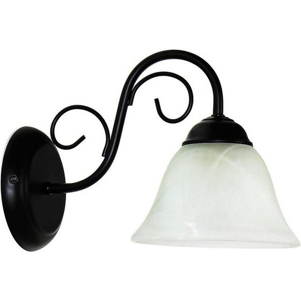 Licht-Erlebnisse Wandleuchte ATHEN, ohne Leuchtmittel, Wandlampe im Landhausstil Alabaster Glas Lampe
