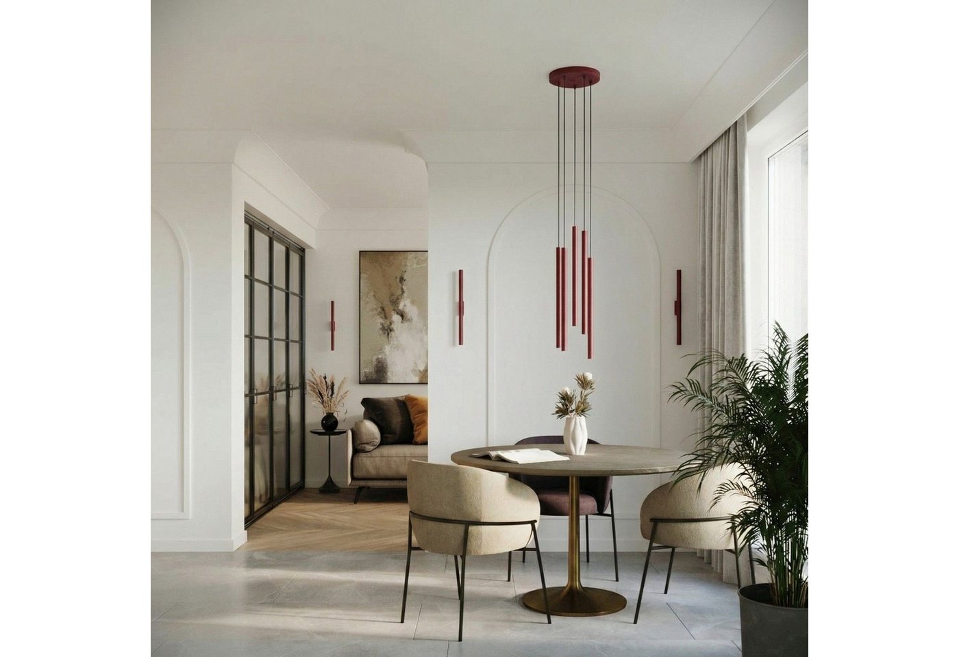 Licht-Erlebnisse Wandleuchte PETERA, ohne Leuchtmittel, Up Down 50 cm hoch G9 2-flammig Modern – Bild 2 von 5