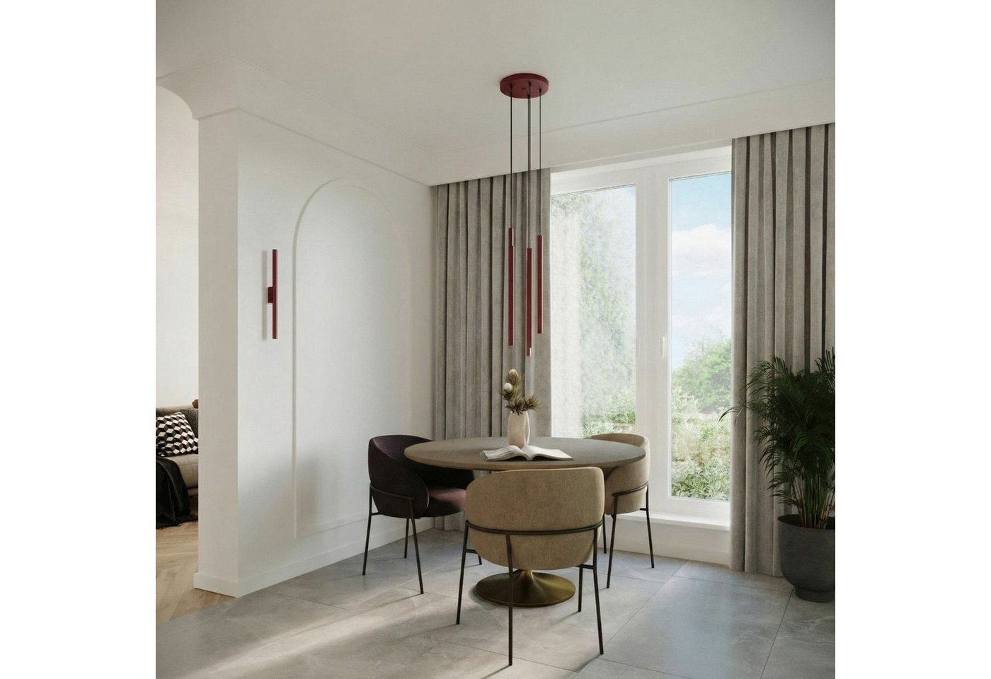 Licht-Erlebnisse Wandleuchte PETERA, ohne Leuchtmittel, Up Down 50 cm hoch G9 2-flammig Modern – Bild 3 von 5