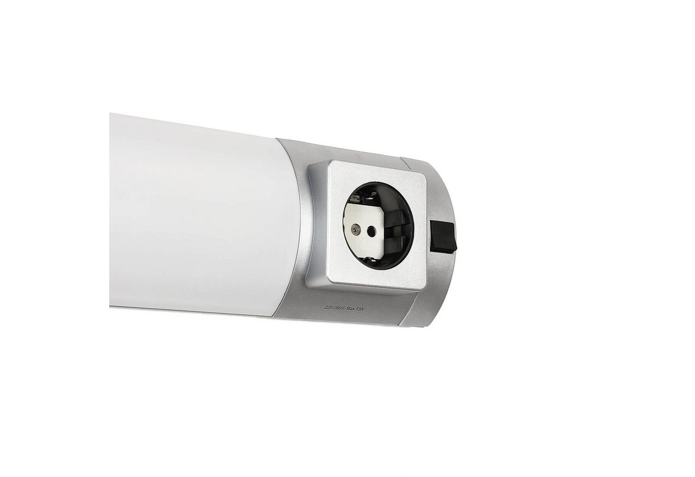Licht-Erlebnisse Wandleuchte SOFT, LED fest integriert, Warmweiß, LED Wandlampe mit Steckdose Unterbauleuchte Bad Küche Lampe – Bild 3 von 5