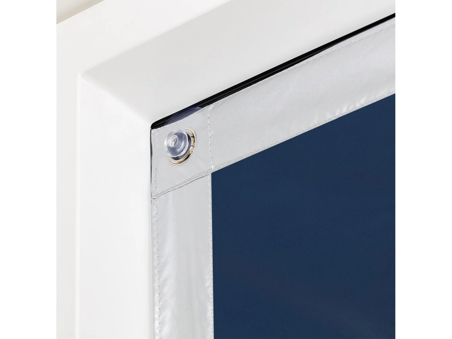 LICHTBLICK Dachfenster Sonnenschutz Haftfix, ohne Bohren, Verdunkelung (Blau, 59x96,9 cm für MK06) – Bild 4 von 4