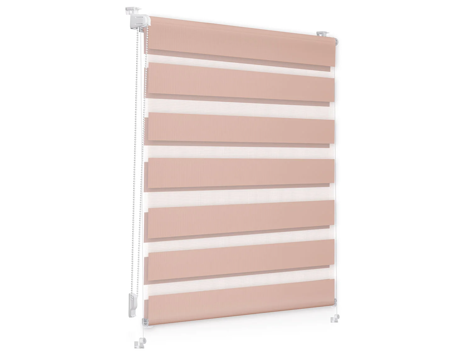 LICHTBLICK Duo-Rollo Klemmfix, ohne Bohren, verspannt, blickdicht (Altrosa, 70 x 150 cm) – Bild 3 von 4