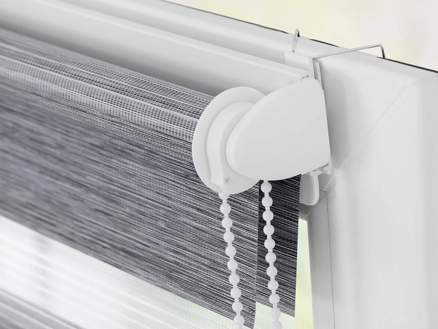 LICHTBLICK Duo Rollo Klemmfix, ohne Bohren, meliert (Dunkelgrau, 70 x 150 cm) – Bild 4 von 4