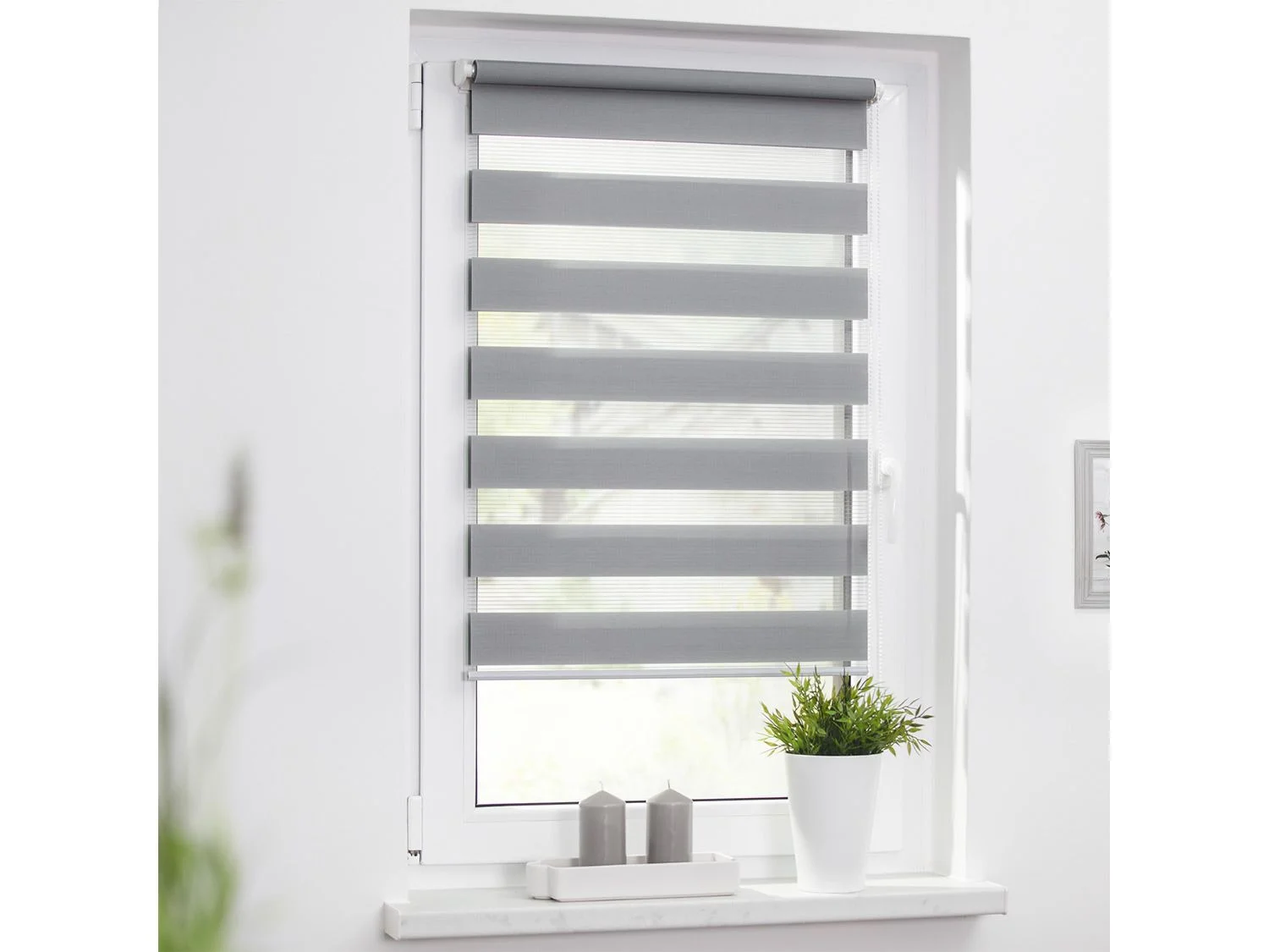 LICHTBLICK Duo Rollo Klemmfix, ohn, Grau, 55x150 cm – Bild 3 von 4