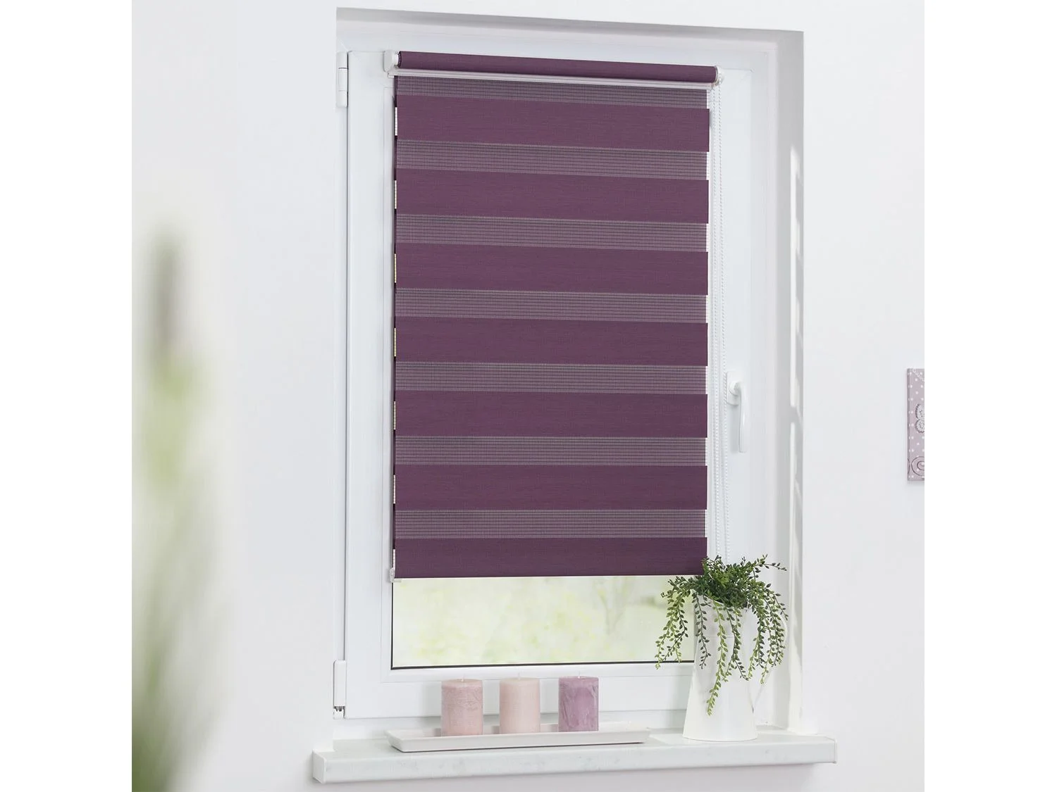 LICHTBLICK Duo Rollo Klemmfix, Brombeer, 55x150 cm – Bild 3 von 4