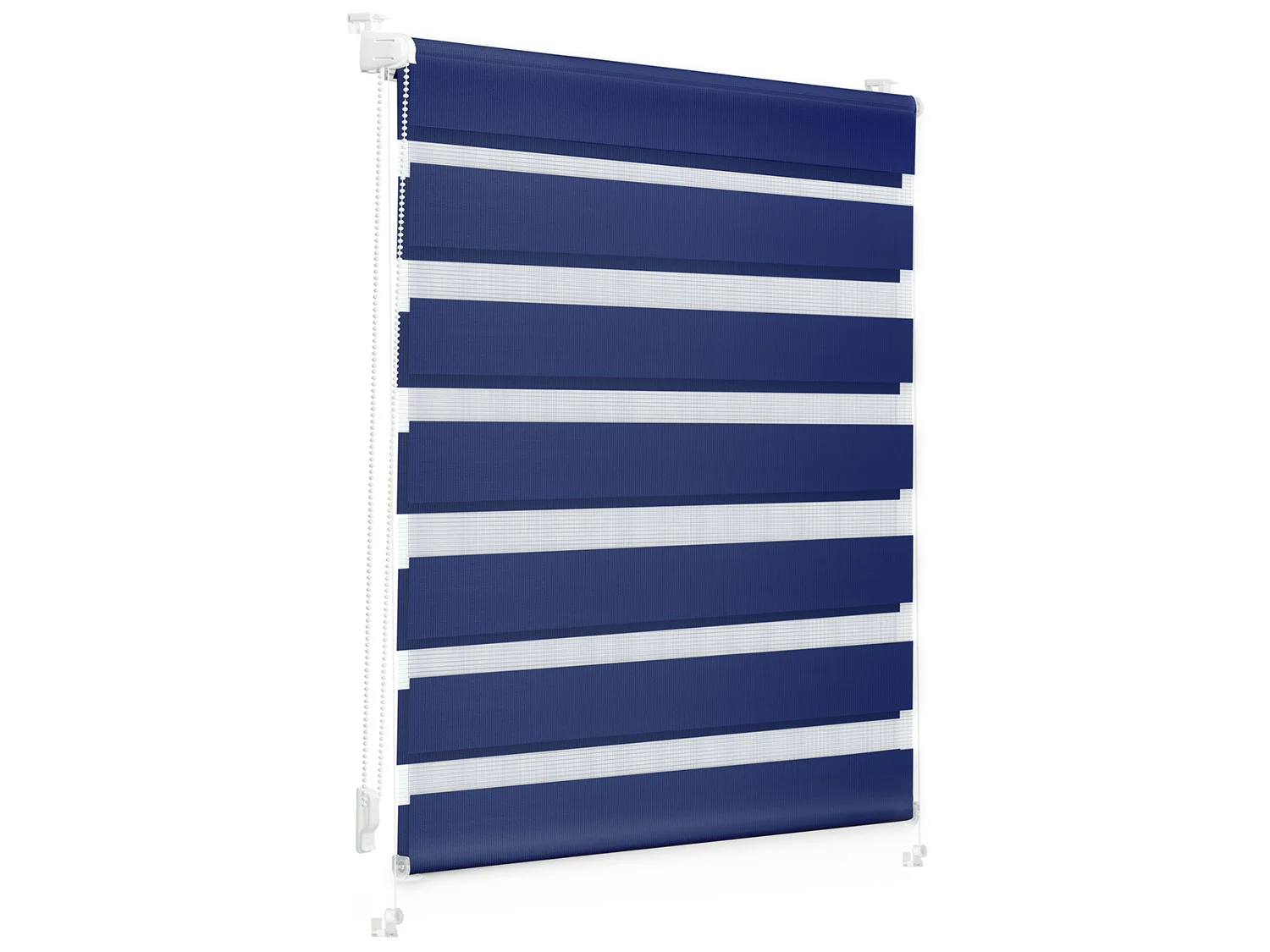 LICHTBLICK Duo-Rollo Klemmfix, ohne Bohren, verspannt, blickdicht (Blau, 90 x 220 cm) – Bild 3 von 4